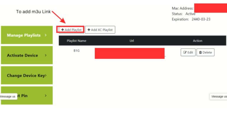 Add playlist or XC playlist options in IBO Player Pro